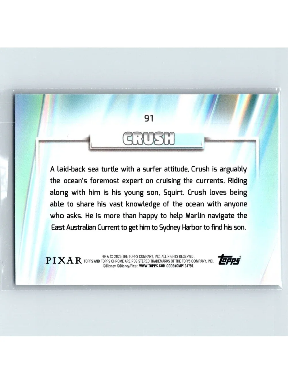 2026 Topps Chrome Disney Crush #91 Blue Refractor #/150